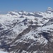 Aussicht vom Gipfel Schwarzseehorn. Der Startpunkt dieser Tour ist unten links knapp sichtbar.