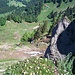 Tiefblick zu den Alpen unterhalb