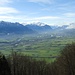 Blick ins Rheintal Richtung Sargans
