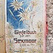Titelbild des 1. Gipfelbuchs (1931 - 1937) des damals noch als Sexmoor bezeichneten Gipfels