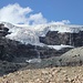Schöner Blick zu Gletscherabbrüchen des Glacier d´Aventine unterhalb der Gobba di Rollin
