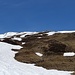 Beim Abstieg habe ich versucht die Schneefelder zu folgen, und konnte die Schneeschuhe doch noch runter bis etwa 1900 m ü. M. benutzen.