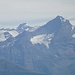Zoomaufnahme zu den zwei höchsten Bergen der Grajischen Alpen