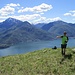 salendo verso il Sasso di Musso : panorama sul Lago di Como