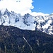 Die imposante Gipfelkette mit Pizzo Cengalo und Pizzo Badile