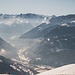 Aussicht vom Gipfel in die Silvretta. Der Nebel hat sich nun auch im Tal verzogen