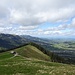 Blick zurück nach Westen auf Plaffeien runter