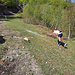 risalendo i ripidi pratoni delle vecchie piste da sci per raggiungere la località Vo' del Moncodeno... CHE FATICAAAA