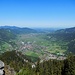 Aufstieg zum Schartenkopf,<br />Tiefblick nach Oberammergau