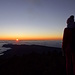 Sonnenaufgang gegen 7 Uhr etwa auf der Höhe der Bergstation. Blick nach NO.
