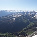Blick Richtung Silvretta, in der Mitte heben sich die Fluchthörner ab.