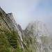 im Aufstieg über den Ostgrat, im Nebel der Nordgipfel (s. auch [tour95169 Nünene und Gäntu])