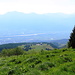 Die Liechtensteiner Berge sind im Dunst gerade noch so zu sehen