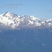 Monte Disgrazia e più defilato il gruppo del Bernina.  