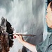 Der Gebirgsmaler Choe Chang-ho, der aus dem kalten, kargen Norden stammt. Der Künstler möchte die unbändige Kraft der Bergwelt wiedergeben, das Malen der Landschaft seiner Jugend ist für ihn mit tiefer Nostalgie verbunden 