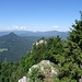 Blick vom Gipfel des Röthelstein zum Westgipfel. (In der Vergrößerung sieht man einen Steinbock!)