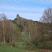 Auf dem Weg nach Altenhammer zeigt sich nochmals die einzigartige Lage der Burgruine Flossenbürg.