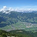 gegenüber im Westen das Kellerjoch, nördlicher Pfeiler der Tuxer Alpen
