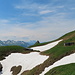 Drüben bei der Alp Schafwis sahen wir die einzigen beiden Menschen auf dem Berg