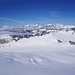 Blick vom Gipfel auf den Rhonegletscher - ein paar Spalten gibt's