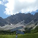Blick von der Galinaalp zum Galinakopf!<br />Und doch, links runter geht es eigentlich relativ gut gesichert... (T4)