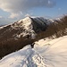 der letzte Aufstieg führt noch einmal durch tieferen Schnee