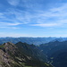 Blick hinüber in Lechquellengebirge und bis zu den Allgäuer Alpen