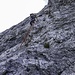 attacco della ferrata con l'unica scaletta presente
