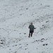 Abstieg im Schnee