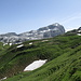 im Rückblick die Wiss Platte besonders attraktiv in der Nachmittagssonne<br />ganz rechts drängt sich die Tilisuna-Hütte auch noch ins Bild