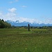 Wir schauen von Langau auf Brentenjoch, Aggenstein und Breitenberg