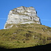 Blick hoch zur Alp Vorläubli und östlichem Vorgipfel des Alpler Stockes