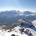 Sicht vom Piz Nair-Gipfel zur Bergstation