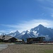 Auf der Ebene von Planpraz. Blick zur Aiguille Verte