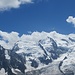 Wolken ziehen am Mont Blanc Massiv auf