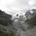 Während dem Hüttenaufstieg tolle Aussicht zum Glacier de Ferpècle