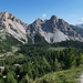 der Blick öffnet sich über der Faneshütte
