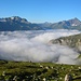 Pizzo Tambo von der Cufercalhütte aus gesehen, Mitte das Surettahorn und links Piz Por