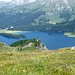 il bellissimo lago da Segl con la penisola del Chastè
