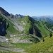 Blick vom Col de Bounavaletta auf den späteren Abstiegsweg