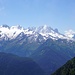 Das Mont Blanc-Massiv verschönert den Aufstieg auf den Luisin