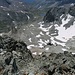 Tiefblick über die Aufstiegsroute