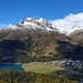 auch während dem Abstieg nach St. Moritz ist die Sicht nach Silvaplana hervorragend