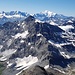 Gipfelaussicht in Richtung Mont Blanc.