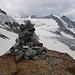 Steinpyramide auf dem Col du Pigne.