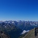 Gipfelpanorama von Bachfallenferner  -Süden-  , nach rechts Larstiger Berge und viel dahinter,  was ich noch nicht identifiziert habe 
