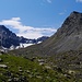 der Gleirschferner kommt in Sicht, links die Grubenwand