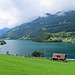 Kurz vor dem Lungernsee passiert die zweite Panne - mein Sohn holte sich einen Platten...