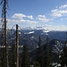 Durchblick vom Hochschartenkamm auf Steinplatte und Loferer. Rechts unten der Stuhlkopf