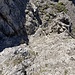 Brüchig-steile Abstiegspassage